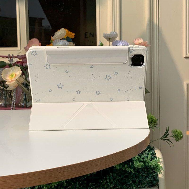 Белый фон Звезды Чехол для Магнитный Раздельный iPad Pro 13 11-го M5 M4 12.9 A16 10 8 7 9-го 10-го Air 11 M2 M3 Mini Чехол для Планшета
