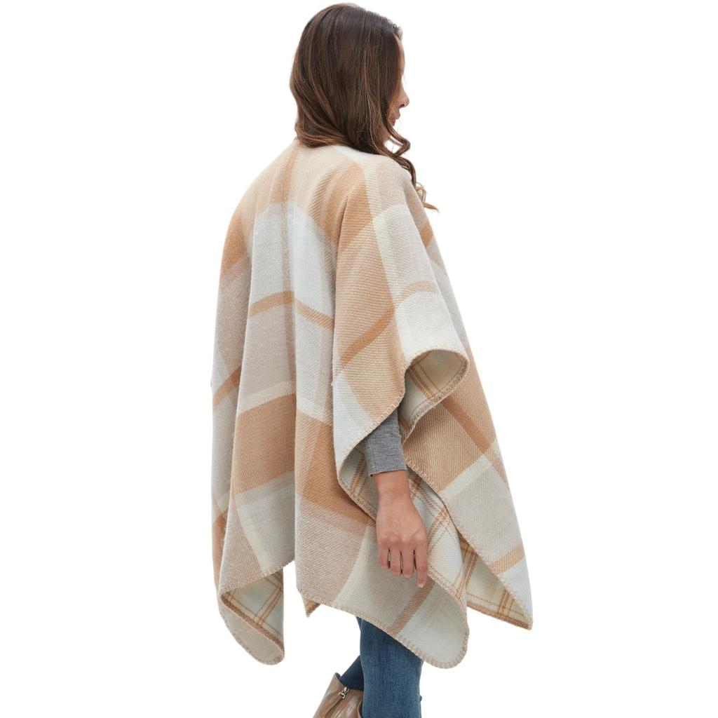 Autumn and Winter New Season Ladies Imitation Cashmere Double-sided Plaid Shawl
