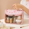 with Handle Women's Cosmetic Bag Portable Toiletry Organizer Wash Handbag  for Toiletries