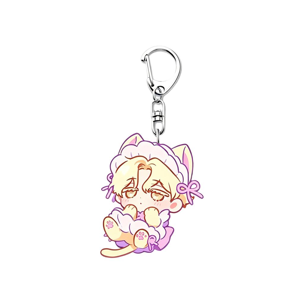 Anime Peripheral Acrylic Keychain Pendant, Cute Student Anime Backpack Pendant