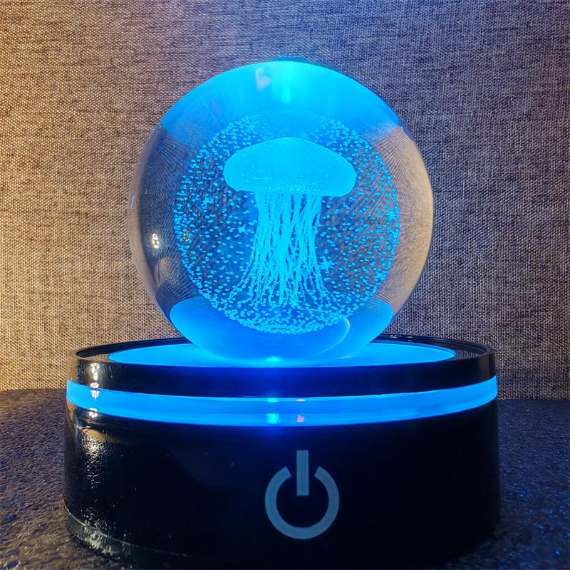 Солнечная система 3d хрустальный шар Хрустальный глобус Лазерная резка Хрустальный шар с шаровой подставкой Декоративные сферы планет Галактика Подарок на день рождения Украшения