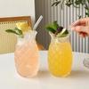 250ml-865ml INS Glass Cup Pineapple Shape Coffee Mug Transparent Cocktail Bar Beverages Soda Water Juice Mugs Cup Drinkware