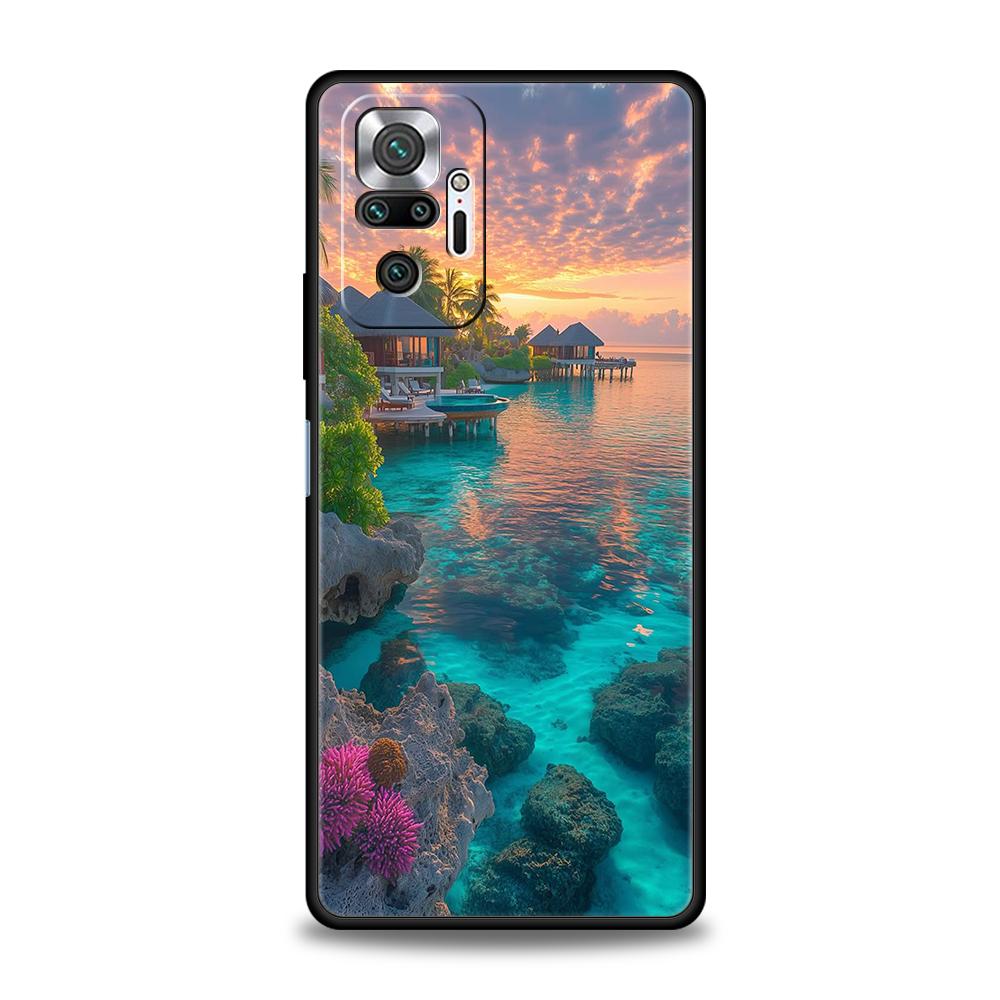 Чехол для телефона Maldives Passport для Xiaomi Redmi Note 14 5G 13 12 10 11 Pro Plus 4G 14C 13C 12C 10C 9C Мягкий чехол из ТПУ