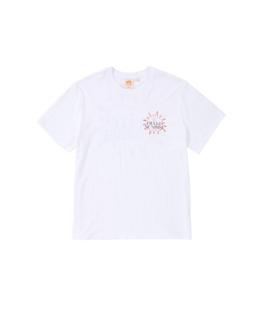 HELLO SUNRISE Hs Sunburst Icon Tee _White