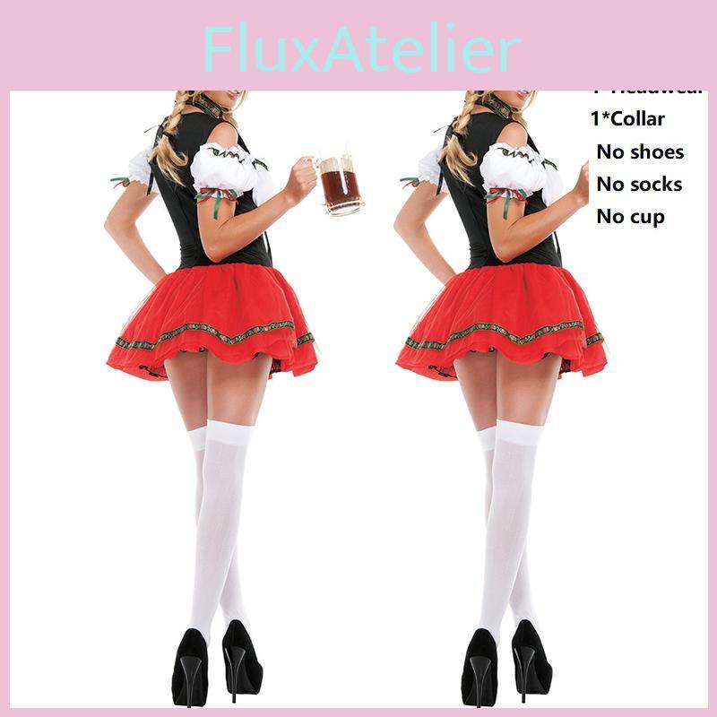 German Beer Oktoberfest Maid Wench Outfit Stage Costume Clothing Womens