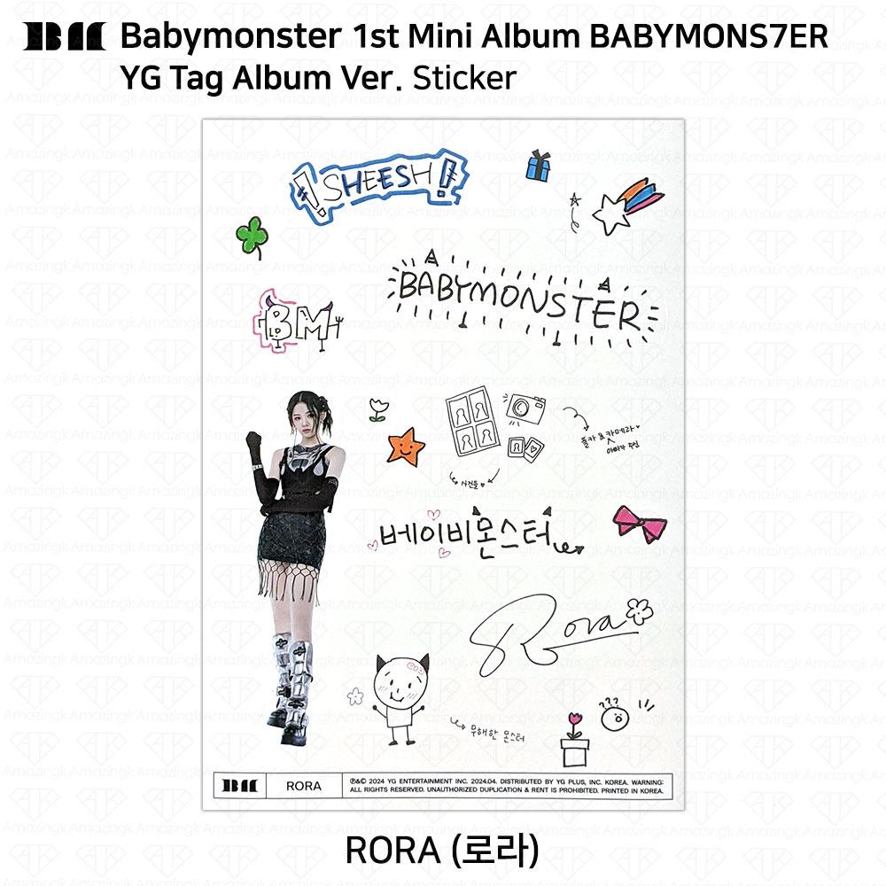 BABYMONSTER Официальная фотокарточка первого мини-альбома BABYMONS7ER Ахён Рами Рора Аса