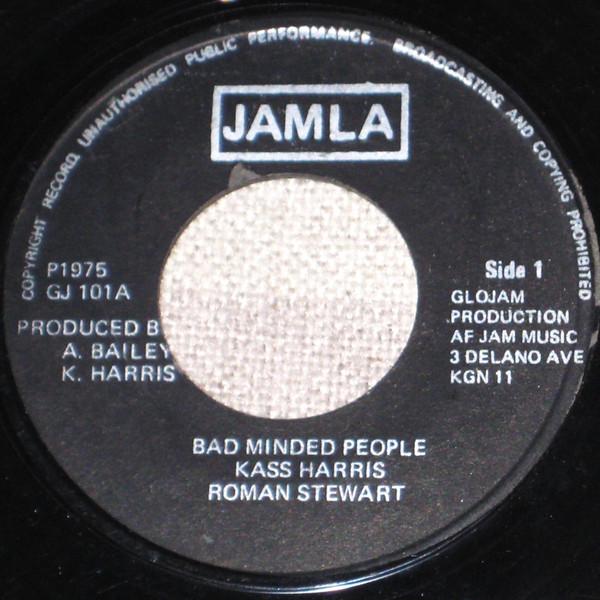 7-дюймовая пластинка ROMAN STEWART Bad Minded People GJ101 Jamla 1975 Ямайка Регги Ска Даб Б/у
