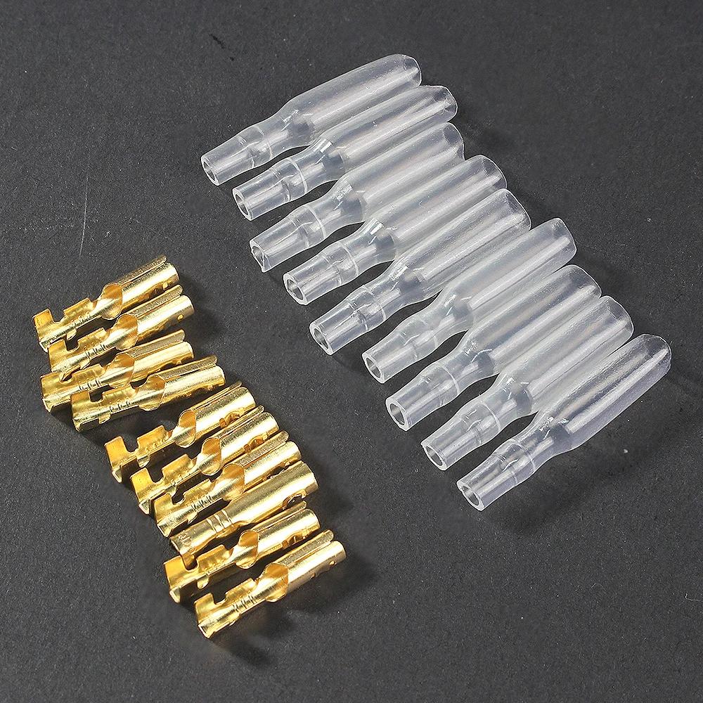 120 шт./компл. 3,5 мм Штекер/Гнездо Латунный Клеммный Разъем Пуля Комплект Штекер Гнездо Обжимные Автомобильные Штырьки для Автомобильной Электропроводки