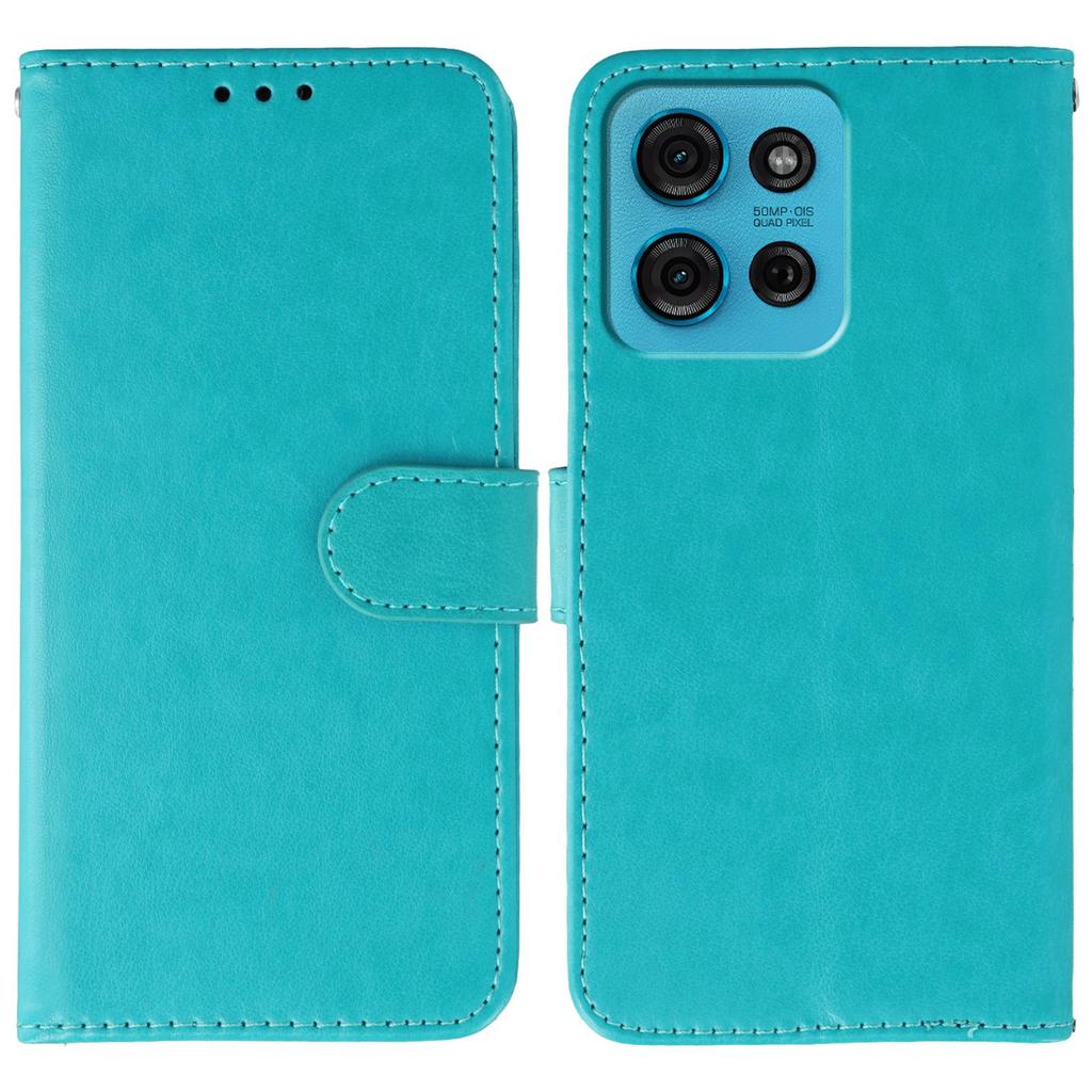 For Motorola Moto G75 5G Case PU Leather Flip Wallet Phone Cover with Strap