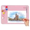 Kid Color Craft Educational Silicone Drawing Mat Washable Easy Clean Non-sticky Graffiti Reuse Pad Non Slip Painting Palette Cup