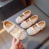 Girls Shoes Princess Shoes 2025 Spring and Autumn New Children's Shoes Crystal Shoes Small Leather Shoes Girls Single Shoes Rhinestone Leather