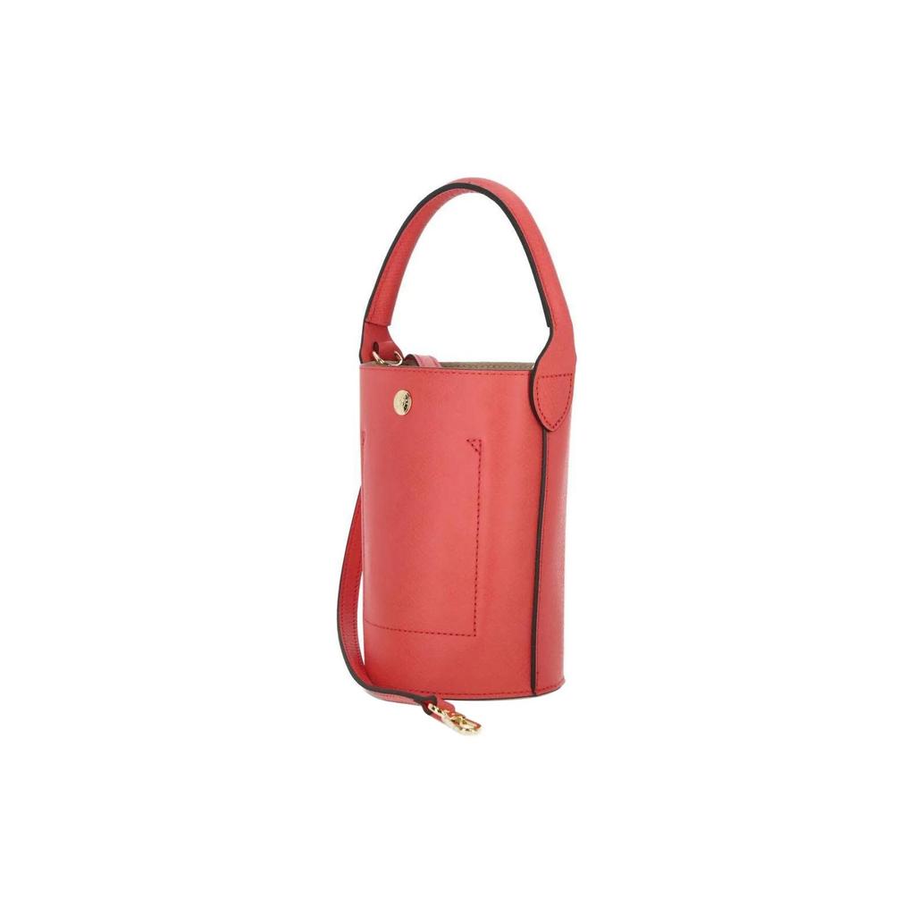 Longchamp Épure 18 Embossed Logo Detachable Shoulder Strap Leather Bucket Bag Mini Women bags Strawberry 10213HYZ218