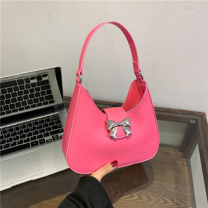 Chic Minimalist Women's Pu Handbag Elegant Spring Edition Ins Style Shoulder Bag