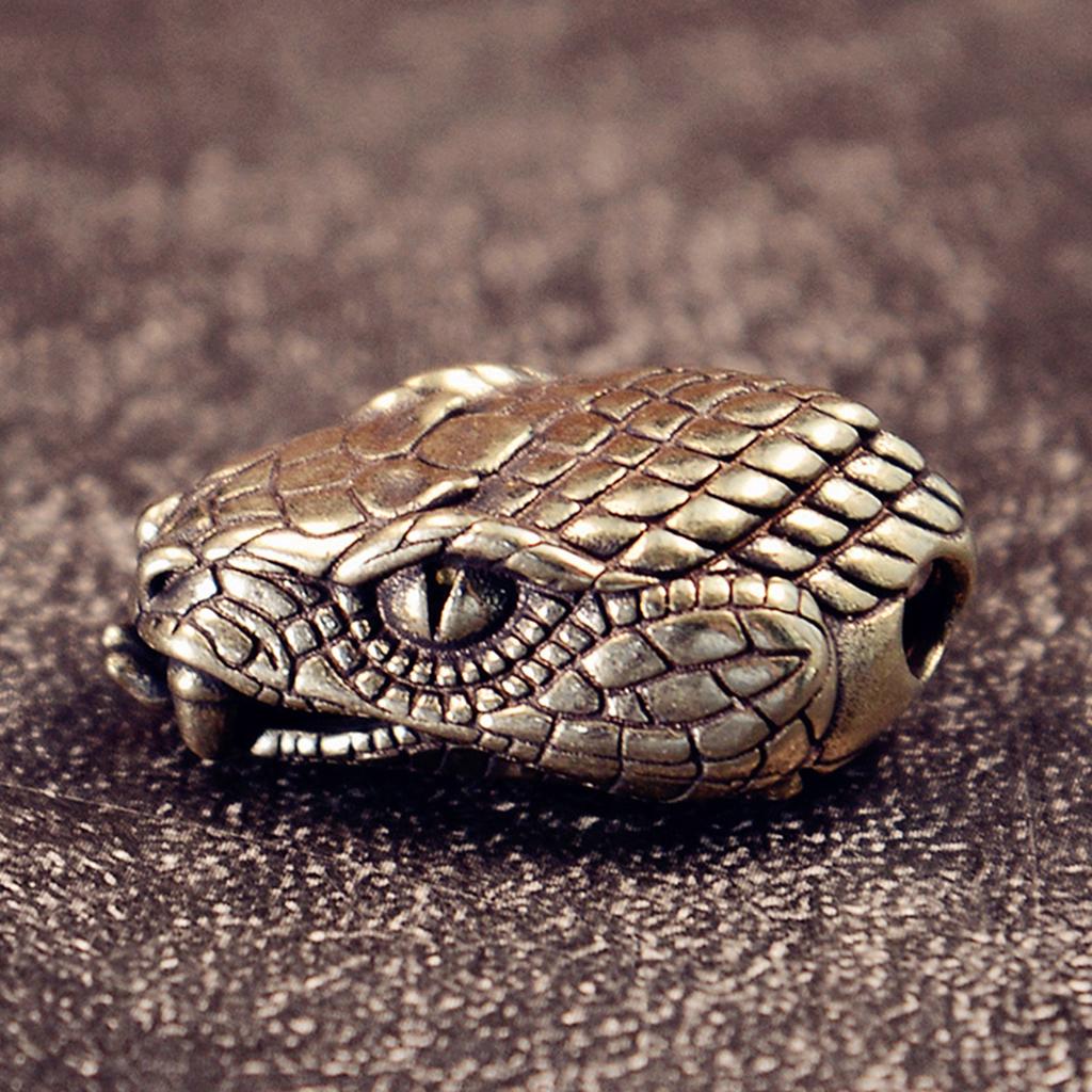 Unique Snake Head Metal Beads Pendant for Paracord and DIY Enthusiasts Jewelry Making Paracord Bead