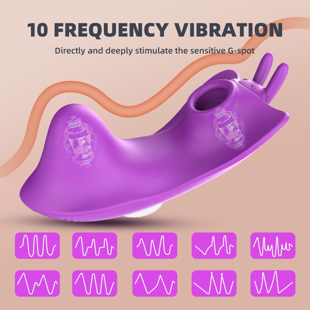Вибратор для сосания бабочки, женский носимый клиторальный присоска, дразнящая грудь, клиторальный стимулятор точки G, влагалище, 2 в 1, секс-игрушка для взрослых, женские трусики