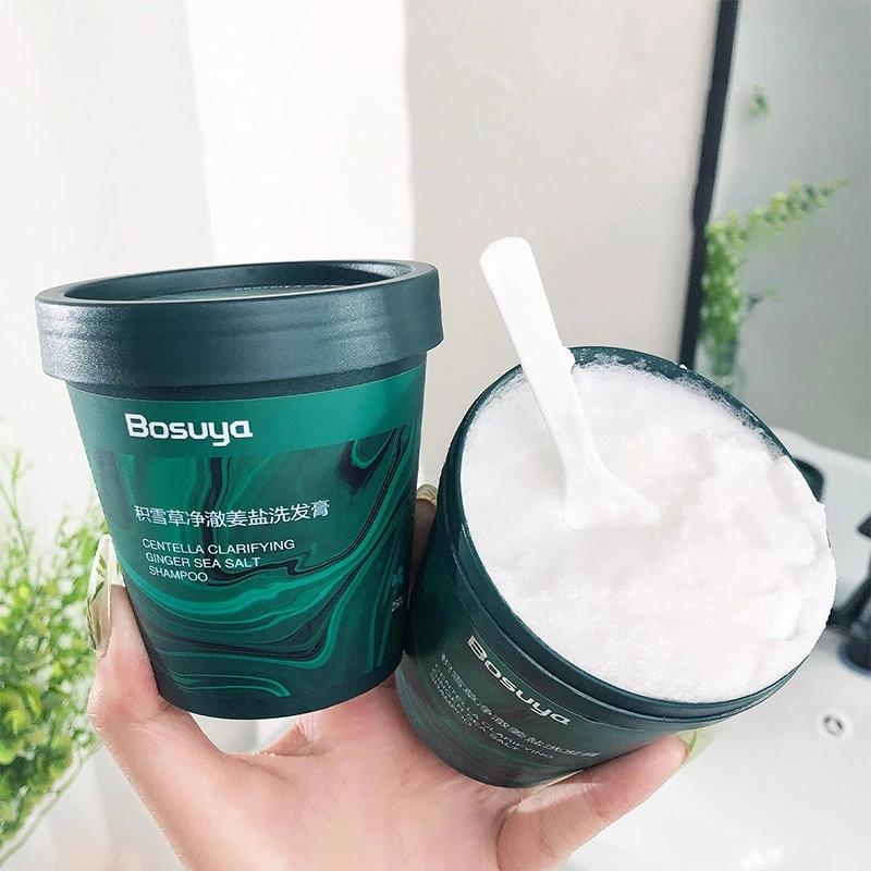Новый шампунь с солью и имбирем из центеллы азиатской, скраб для зуда кожи головы, питательный уход за кожей головы, шампунь для гладких волос