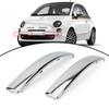 Пара хромированных молдингов нижней части переднего бампера для Fiat 500 2007-2015