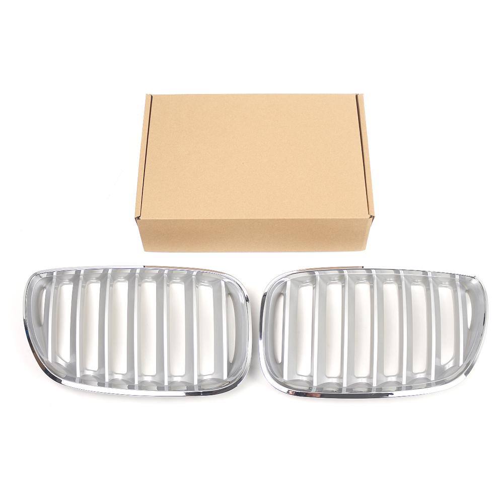 1 пара автомобильных решеток 51137113733 51137113734 Устойчивая к царапинам АБС-пластиковая решетка на капот автомобиля Передние верхние решетки для BMW X5 E53 04-06