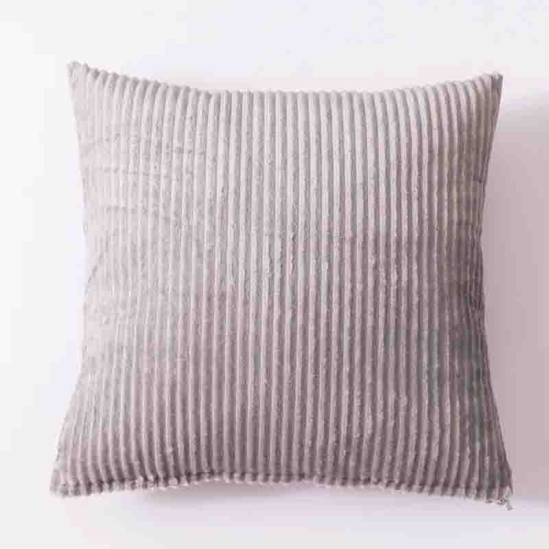 Drawn Pillow Case Car Sofa Cushion Flannel Pillow Bed Head Back Square Pillow Cushion Cover Solid Color