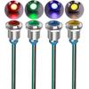 KILIGEN 4 шт. 12 мм 3 В-4,5 В-5 В-6 В-7,5 В-9 В постоянного тока Светодиодный водонепроницаемый индикаторный свет Сигнальный индикатор (Зеленый/Оранжевый/Красный/Синий, 4 цвета)