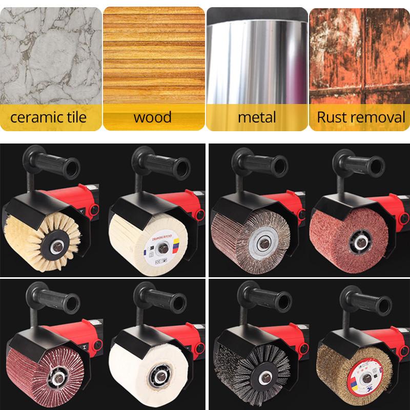 3000rpm Industrial Burnishing Sander 1400W Polishing Wire Drawing Machine Metal Wood Ceramic Tile Polisher