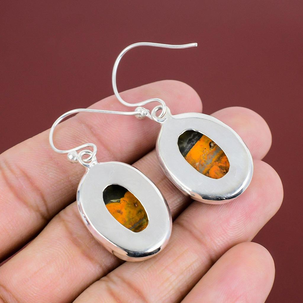 Bumble Bee Jasper Earring Gemstone Earring Elegant Jewelry 925 Sterling Silver Earrings Handmade Earring Healing Stone Jewelry Gifts For Mom