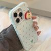 Красный в горошек Яблоко 17 Чехол для мобильного телефона iPhone 16promax Подходит для 12 Противоударный 14 Трехмерный 13 Маленький свежий