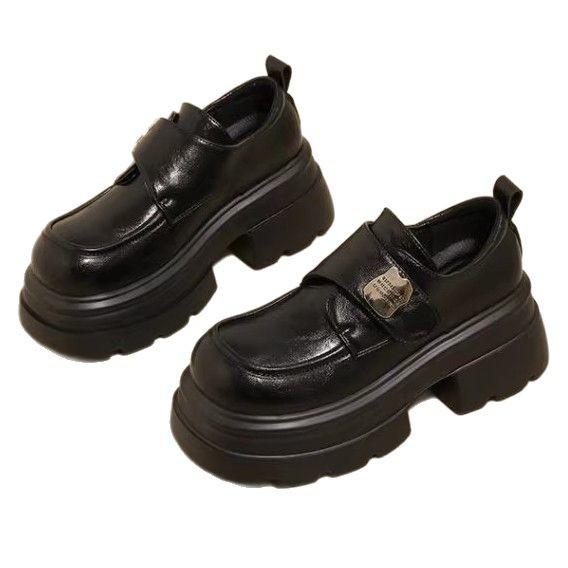 First Layer Cowhide~ Thick-soled Muffin Small Leather Shoes Women's Shoes 2025 New Spring and Summer Versatile Height-increasing High-heeled Loafers