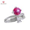 Luxury Women Ring With Round Shape Zircon Wedding Anniversary Fine Jewelry Gift