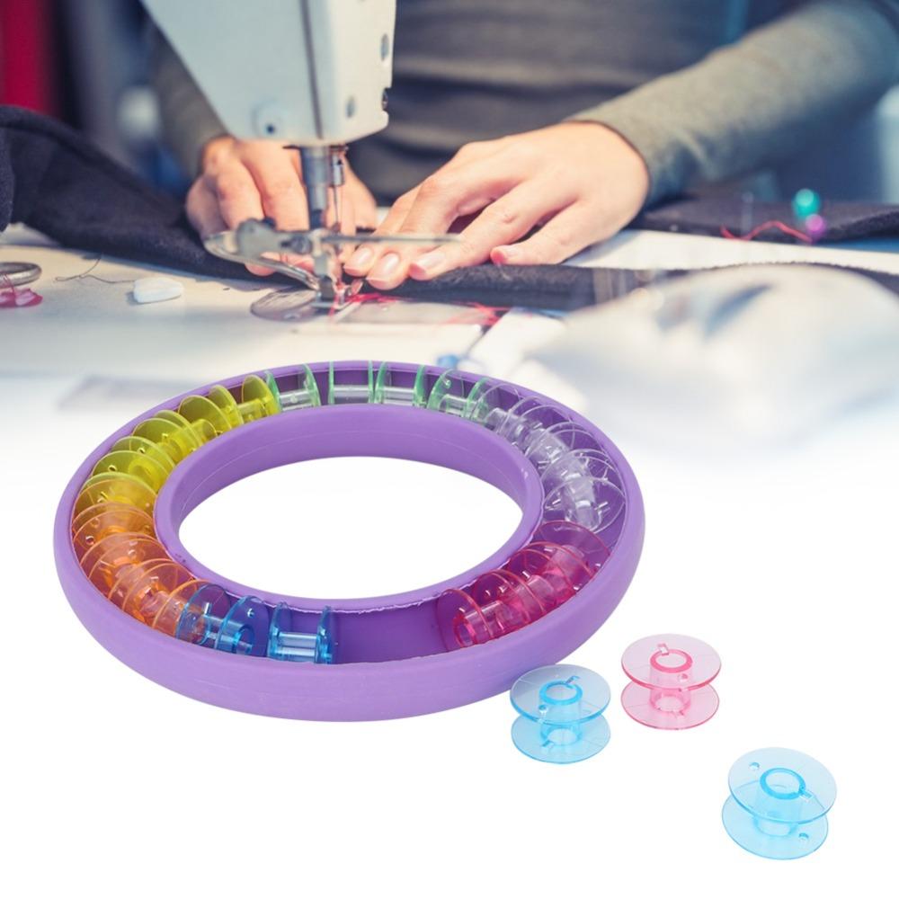 Round Shape Bobbin Organizer Portable Design Thread Organizer  Home Sewing