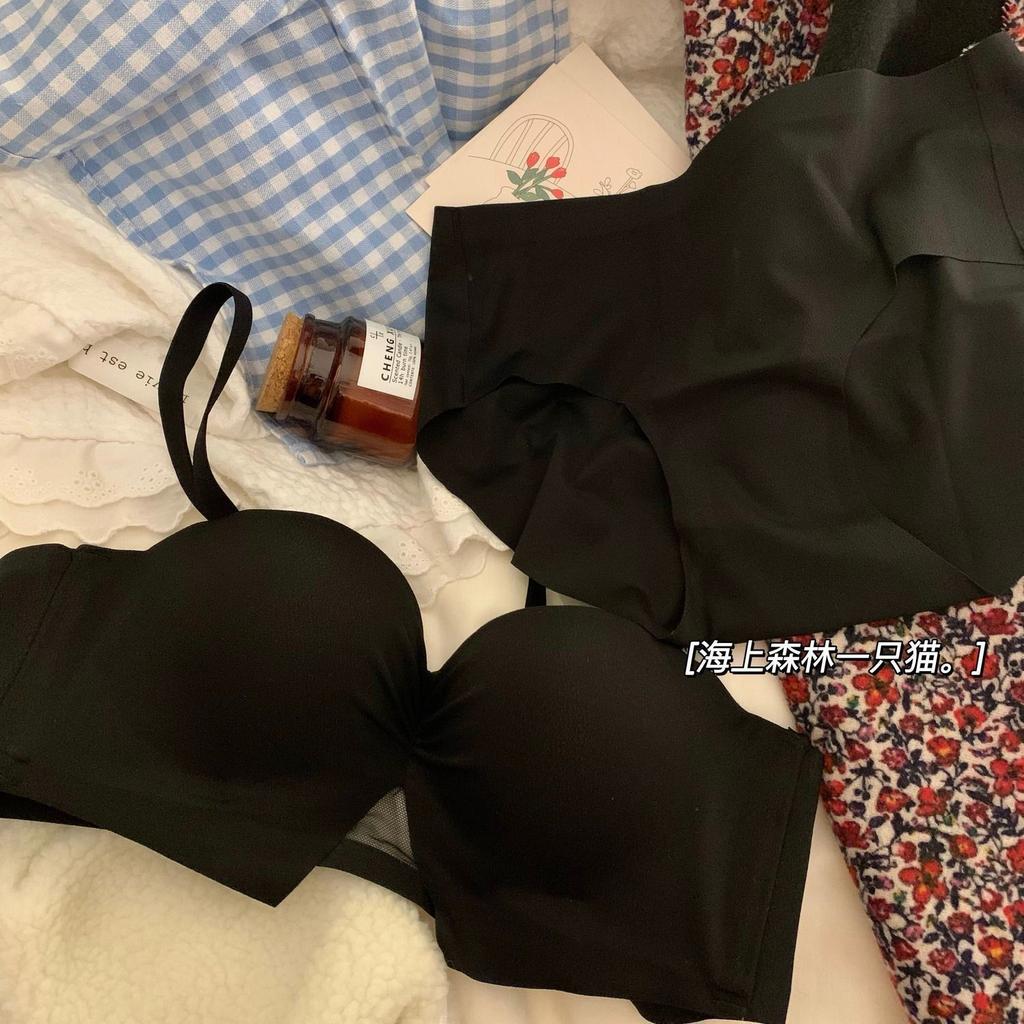 [Дизайн без косточек] Женское нижнее белье с чашкой half-cup для маленькой груди собирает без бретелей, носите верхнюю поддержку для предотвращения обвисания