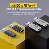 USB Type-C Конвертер Быстрая Передача Данных 10 Гбит/с OTG со Светодиодным Дисплеем Портативный Брелок