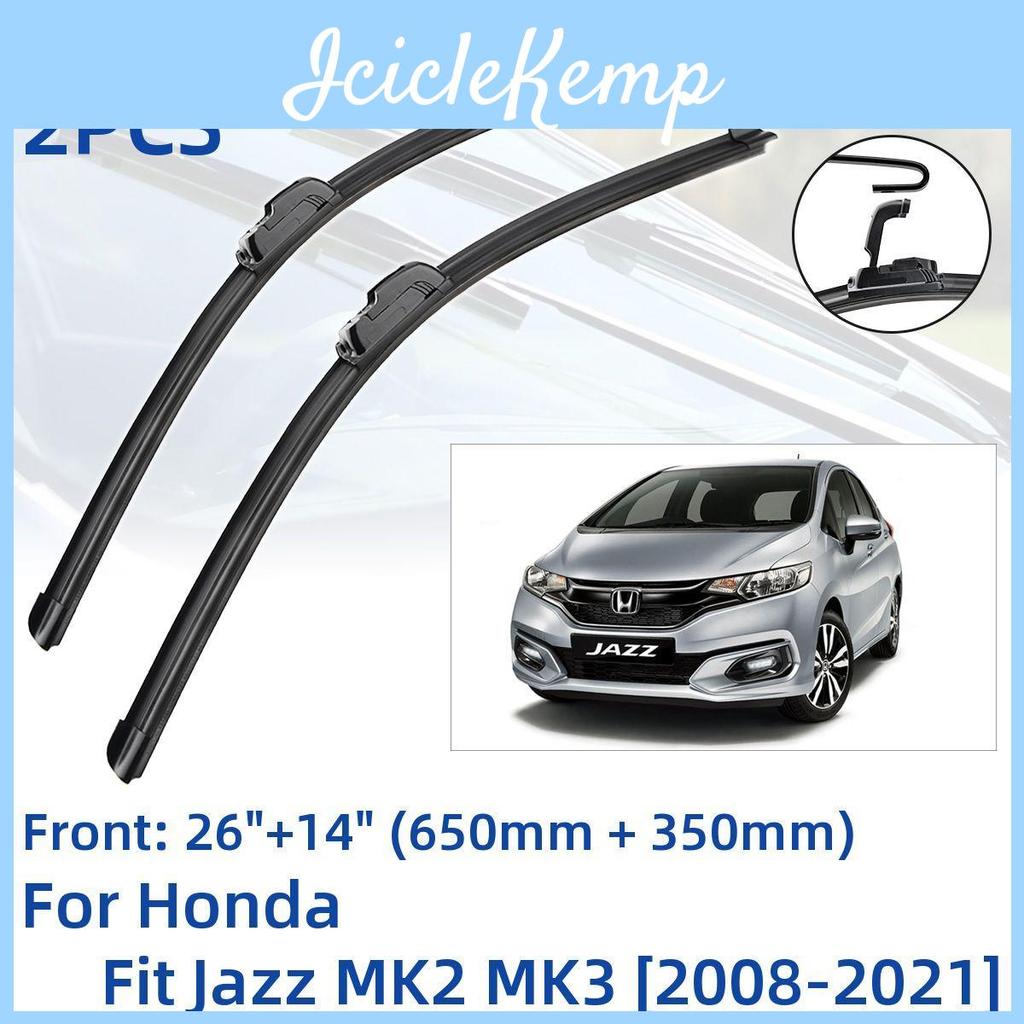 Передние 2 шт. Стеклоочистители для Honda Fit Jazz Mk2 Mk3 2008-2021 26"14" Щетки для стекол Резак Аксессуары