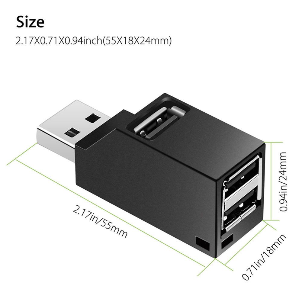 Universal Data Transfer High Speed Splitter Box 3 Ports Adapter USB 3.0 Hub