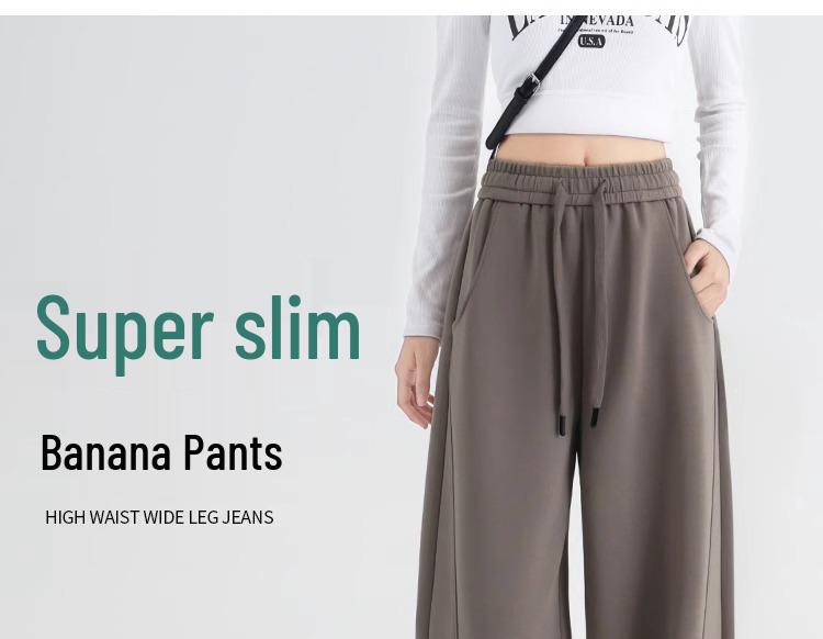 Женские флисовые брюки широкого кроя 'Банан' - Коллекция Осень-Зима 2025: Плотные, теплые брюки прямого кроя.