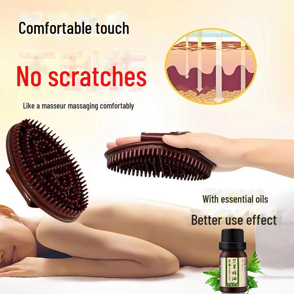 Silicone Beauty Leg & Body Meridian Massage Brush with Essential Oil Compatibility for Waist & Abdomen