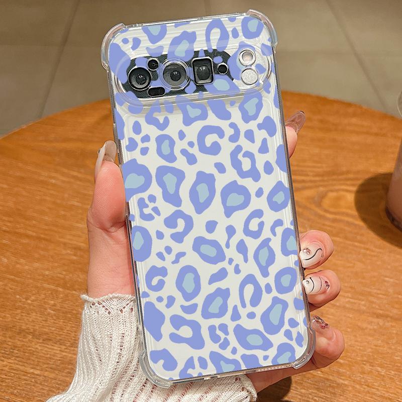 Прозрачный чехол для телефона из ТПУ с леопардовым принтом для Google Pixel 9 Pro Pixel 9 Pro XL Мягкий силиконовый прозрачный чехол для Google Pixel 9A