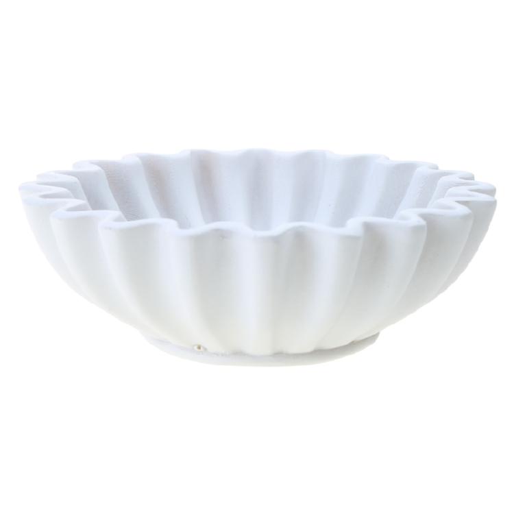 Durable Resin Decorative Bowl Living Room Modeling Coffee Table Bookshelf Decors Fruit Bowl Fluted Ruffle