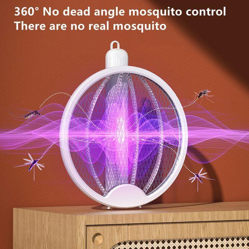 Два в одном литиевая батарея Бытовая складная мухобойка от комаров Открытый электрический убийца комаров Световая волна USB Перезаряжаемая ловушка для насекомых