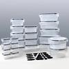 24Pcs/Set Food Storage Containers Leak-Proof Sealed Boxes with Lids Plastic Meal Prep Containers Includes Labels And Pen for Kitchen Pantry