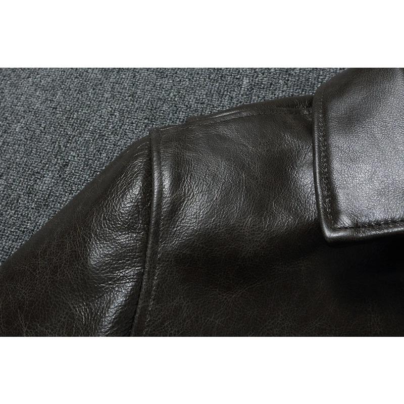 Китайский размер подлинная коровья мужская кожаная куртка мужские куртки тонкие серые коричневые воротник-стойка куртка для мужчин весна осень