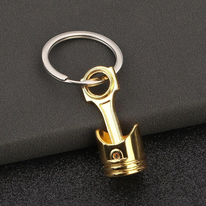 1pc Creative Car Modified Engine Piston Metal Keychain For Men, Multifunctional Car Modified Waist Hanging, Fashion Keychain