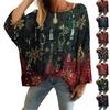 Women's Christmas Print Knitted Sweater Cardigan