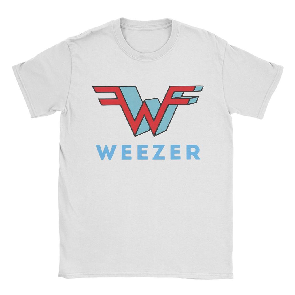 Streetwear Weezers Blue Album Anniversary Cover T Shirt Men Cotton Short Sleeve Round Neck Summer Top Tee