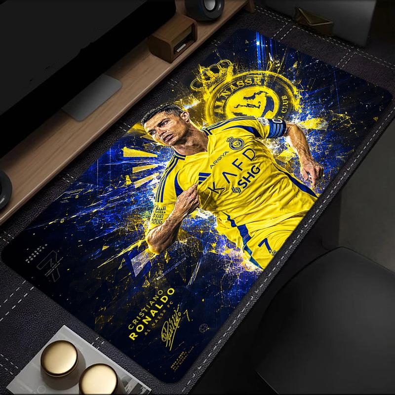 Игровой коврик для мыши Ronaldo's Fiery Celebration, резиновая основа, коврик для игрового стола, коврик для мыши для геймеров и офиса, игровой стол, легко моющийся коврик