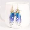 Handmade Simulation Wing Earrings Butterfly Wing Drop Earrings Rhinestone Earrings Romantic Jewelry