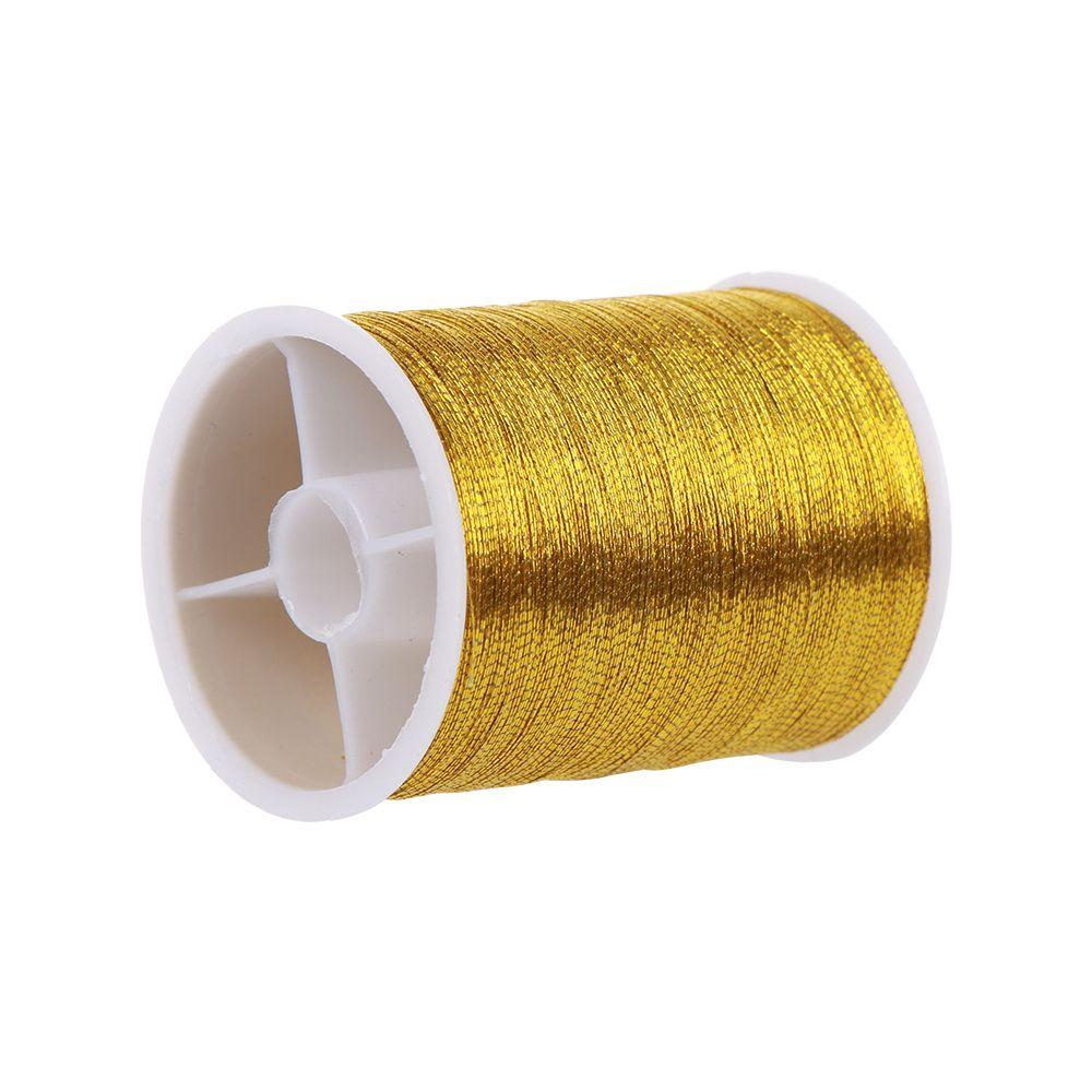 100 Metres Spool DIY Handmade Cross Stitch Gold Wire Embroidery Thread Sewing Machine