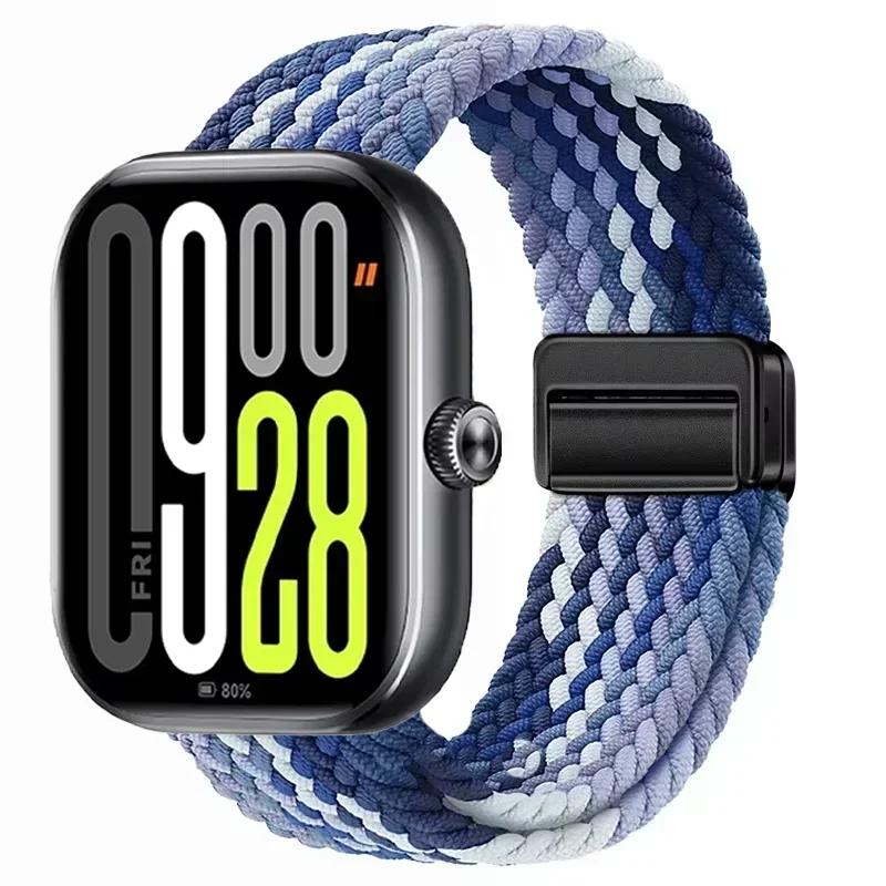 Магнитная петля для Xiaomi Redmi Watch 4 5 Ремешок Регулируемый Плетеный Спортивный Нейлоновый Сменный браслет для Miband 8 pro/9 pro ремешок