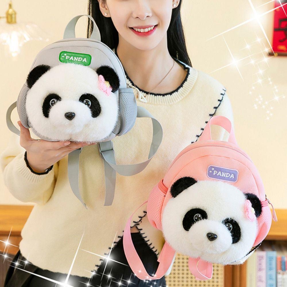Lightweight Children's Panda Backpack Panda Shape Panda Primary School Bags Girls Boys
