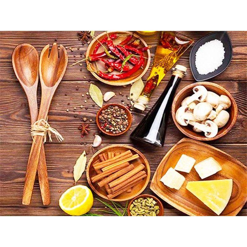 DIY 5D Diamond Painting Spice Diamond Embroidery Food Cross Stitch Full Round Drill Rhinestone Art Wall Home Decor Gift